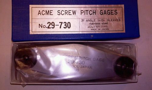 Acme Stainless steel Screw Pitch Guage #29-730, 16 Leaves (Fuji Tool)