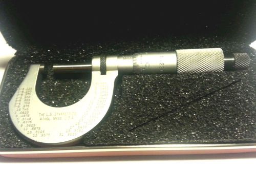 0-1&#034; Starrett No. 230 Micrometer with hard case