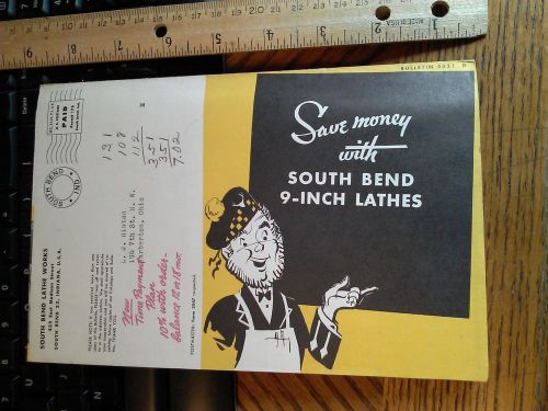 1950s south bend lathe works bulletin advertisement #5 lathe drill press grinder for sale