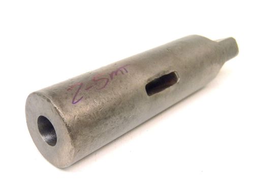 Used morse taper drill sleeve adapter #2mt socket to #5mt shank for sale