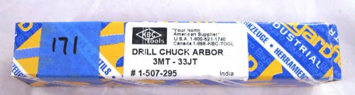 KBC Tools Drill Chuck Arbor 3MT-33JT1-507-295  New in Box