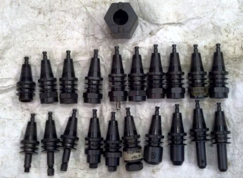 (20)bridgeport erickson btc-35 tool holders collets &amp; tool block for sale
