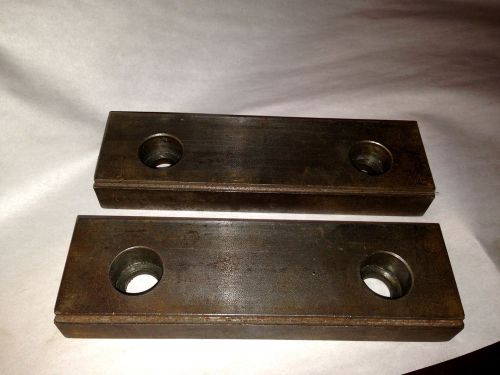 SET OF 6&#034; STEEL JAWS FOR KURT VISE SIZE 6&#034;X1 3/4&#034; X 3/4&#034; GREAT CONDITION