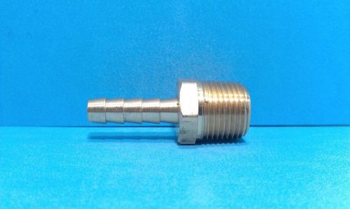 Brass 1/4 id hose barb 3/8 npt fitting coupler air fluid fuel gas liquid water for sale