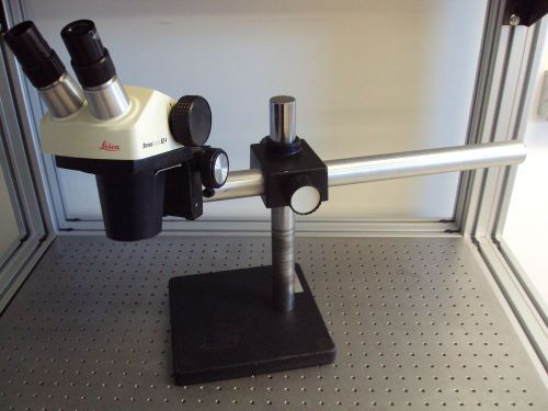 LEICA STEREO ZOOM SZ4 MICROSCOPE / 12&#034; X 15.5&#034; GOOSE NECK STAND
