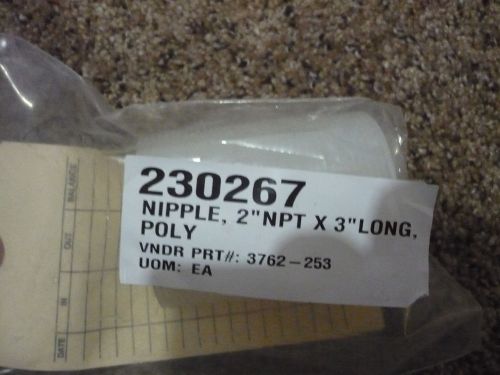 New Poly Nipple 2&#034; NPT x 3&#034; Long 3762-253 230267