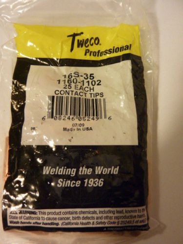 TWECO  16S-35  1160-1102  MIG CONTACT TIPS  QTY. 25  FREE SHIPPING!!!!
