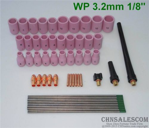 53 pcs tig welding kit for tig welding torch wp-9 wp-20 wp-25 wp 1/8&#034; for sale