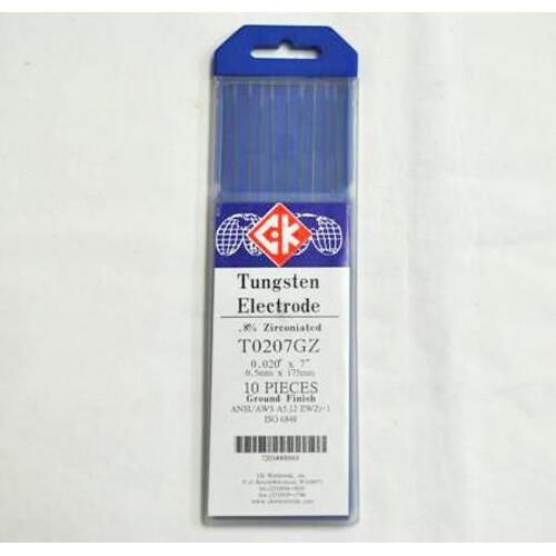 CK T0207GZ .8% Zirconiated Tungsten Electrode .020&#034; X 7&#034; Pkg = 10