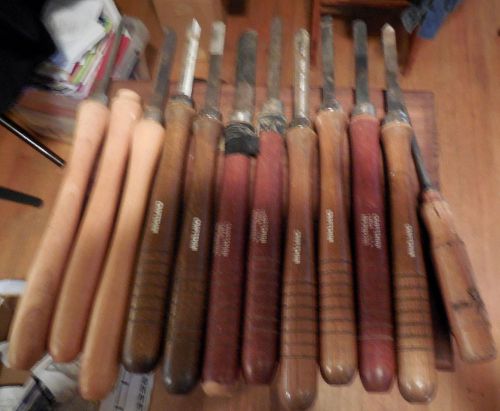 Lot of 10 chisels -  8 craftsman - 2 other-- plus buck bros screwdriver &amp; handle for sale
