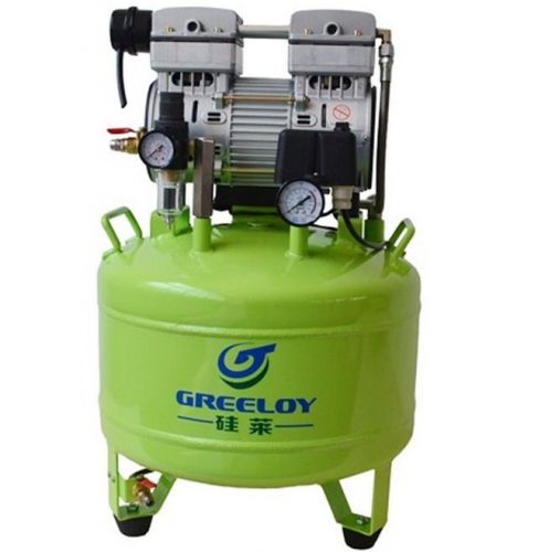 Dental noiseless oil free oilless air compressor motors 40l tank 800w 155l/min for sale