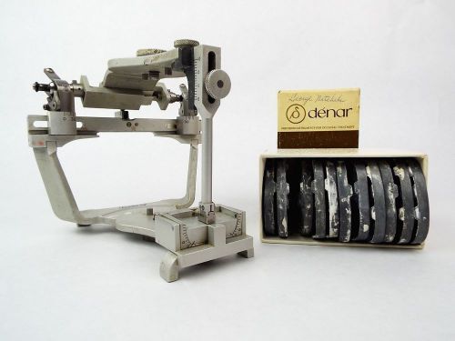 Denar dental lab occlusion fully adjustable articulator w/ extra mounting plates for sale