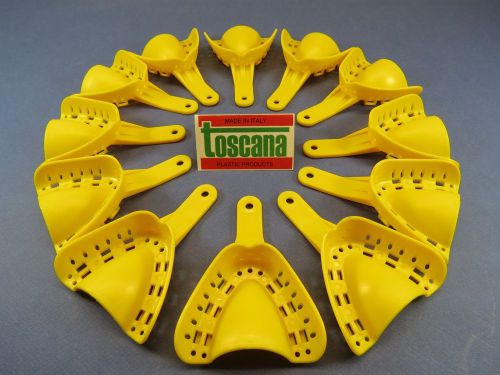 Dental Impression Tray Plastic Abs Ortho Large Upper Yellow Adult /12 TOSCANA