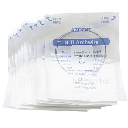 20 Packs 016 Upper Dental Orthodontic NITI Reverse Curve Round Arch Wires
