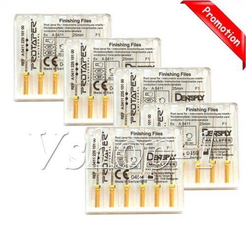 Sale 5 dental dentsply rotary universal protaper finishing files engine f1-25mm for sale