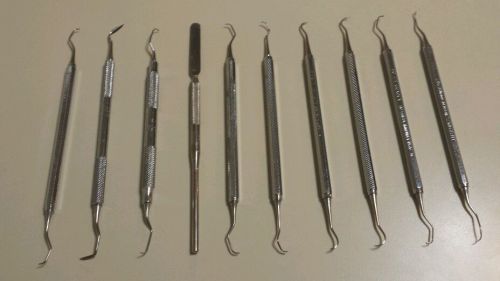 LOT OF 10 ASSORTED HU-FRIEDY DENTAL INSTRUMENTS SCALERS SCRAPERS