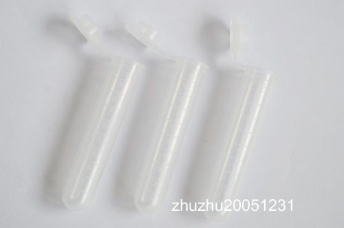 50pcs 10ml NEW Cylinder Bottom Micro Centrifuge Tubes w Caps Clear