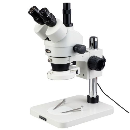 7X-45X Inspection Dissecting Trinocular Zoom Stereo Microscope + 144-LED Light