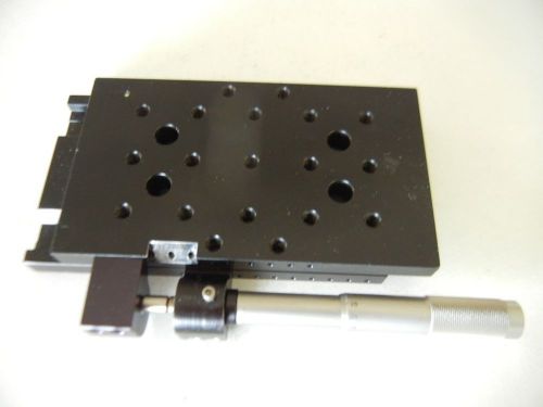 Newport 435 Linear Stage 3.5&#034; X 6&#034;  With Newport SM-50 Micrometer, 2&#034; Travel