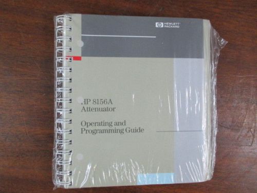 New hp operating &amp; service guide manual 8156a attenuator 08156-91011 for sale