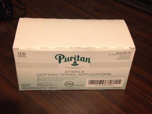 100 Pkgs Puritan Sterile 6&#034; (15cm) Cotton Tipped Applicators REF 25-106 IWC 1/pk