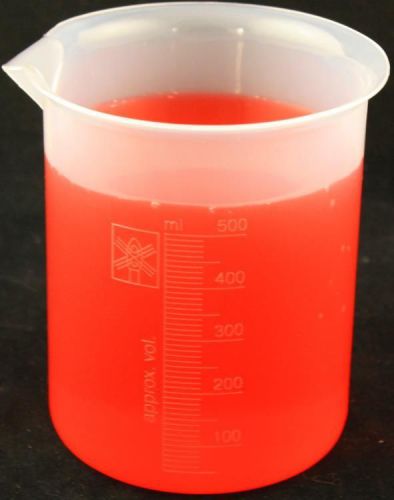 Polypropylene Beaker : 500ml Plastic