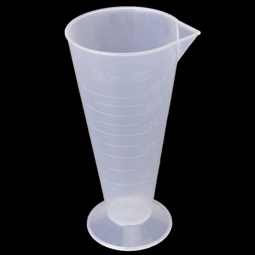 Xmas gift 250 ml transparent plastic cone measuring cups for sale