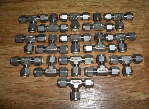 (16) new swagelok stainless steel union tee tube fittings ss-400-3 for sale