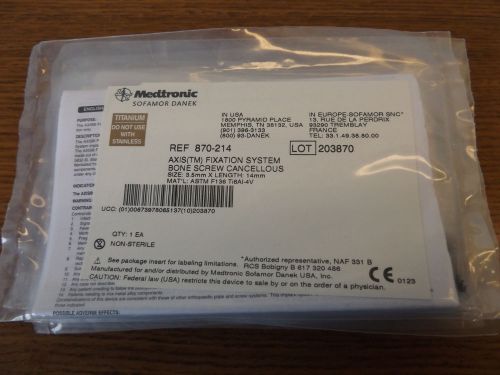 Medtronic 870-214  3.5mm x 14mm  bone screw for sale