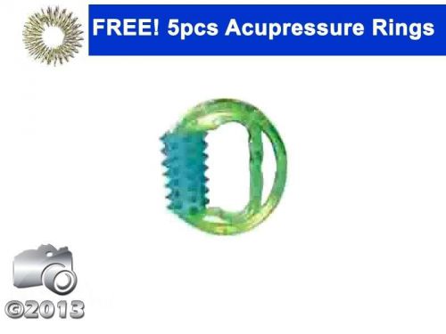 Acupressure soft handy roller therapy exercise with free 5 pcs sujok ring for sale