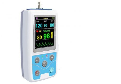 FDA Portable 24h Ambulatory NIBP/SPO2/PR  Patient Monitor+PC Software+3 Cuffs