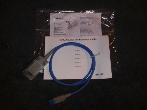 Philips M1943A SpO2 adapter and extension cable NEW