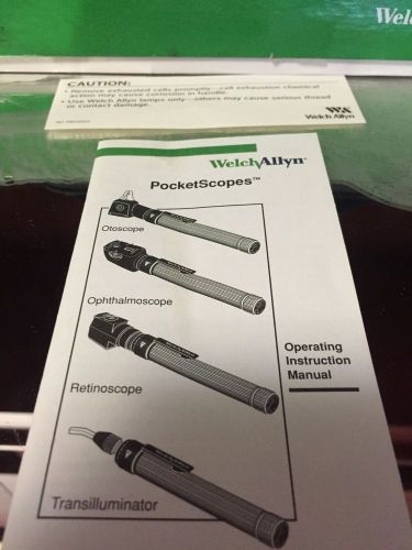 Welch allyn pocket scope set - missing one scope base for sale