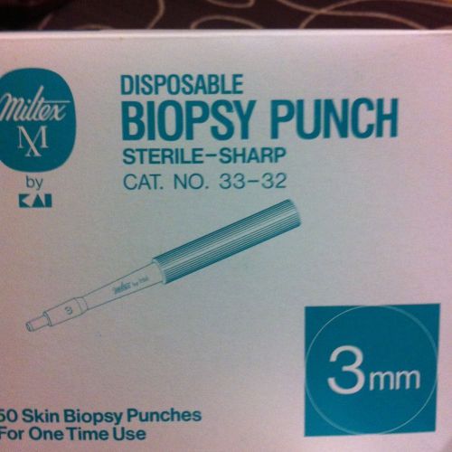 MILTEX STERILE DISPOSABLE BIOPSY PUNCHES, 3mm, 13/bx,#33-32