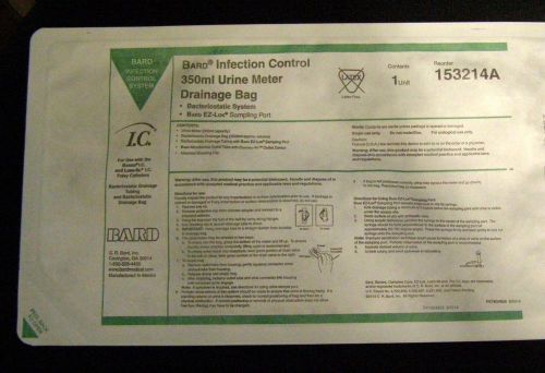 Bard 153214A Infection Control Urine Meter Drainage Bag, 350ml