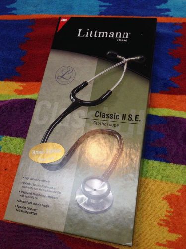 3m littmann classic ii s.e. stethoscope brass edition black tube chestpiece for sale