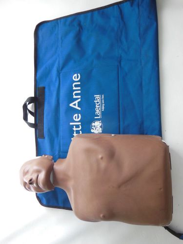 New CPR/AED Laerdal Little Anne Manikin with Soft Pack Training Mat &#034;Dark Skin&#034;