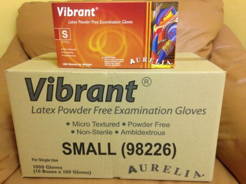 Vibrant Aurelia Latex Powder Free Exam Gloves Size Small 1 Case Of 1000