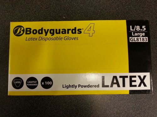 Bodyguards 4 White Disposable Latex Gloves Lightly Powdered - 1000 Gloves GL818