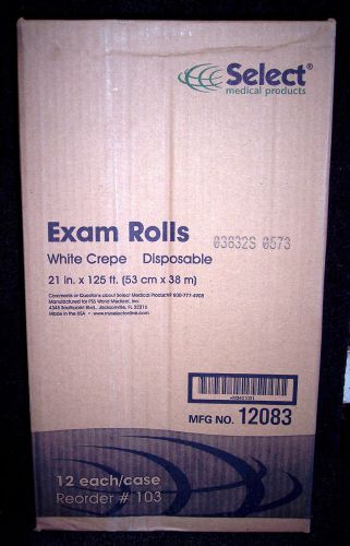 SELECT MEDICAL 21&#034; X 125&#039; EXAM PAPER ROLL 12083 SPA DENTAL TATTOO TABLE GRAHAM