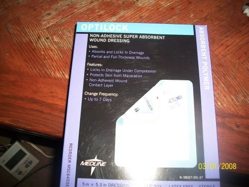 optilock non adhesive super absorbent  wound dressing 8 in a box