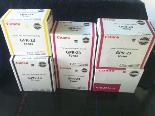 Canon GPR-23 Toner. (1) Black, (1) Yellow, (4) Magenta. For C2550, C2880, C3080