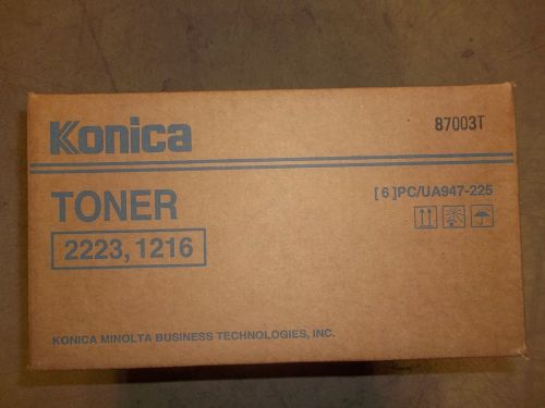947-225 (947225) Konica Minolta Genuine OEM Black Toner 2223, 1216 - BOX of SIX