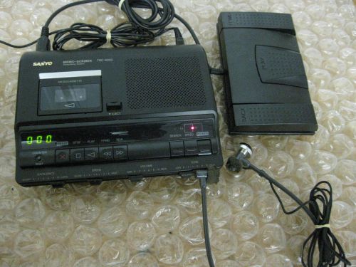 Sanyo Micro Cassette Transcribing System Transcriber Dictation TRC-6040 &amp; FS-56