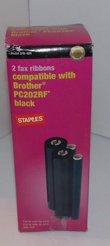 STAPLES FAX RIBBON CARTRIDGE PACKAGE OF 2 PC202RF SFB-40R