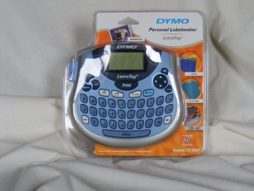 Dymo personal labelmaker letratag model lt-100t with white label cassette nip for sale