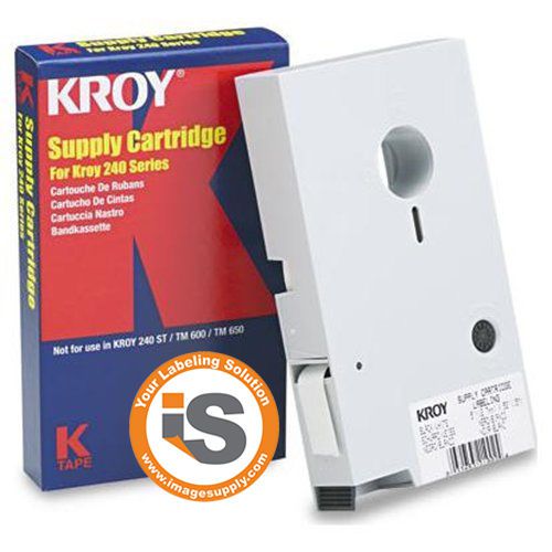 Kroy DuraType 2227516 Tape Blk/Wht for Kroy 240, 240SE, 244SE, LABEL&#039;R