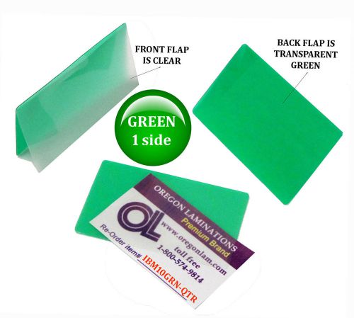 Green/Clear IBM Card Laminating Pouches 2-5/16 x 3-1/4 Qty 25