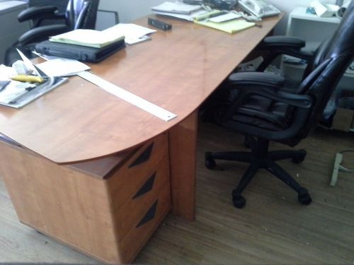 DESK, WITH CREDENZA