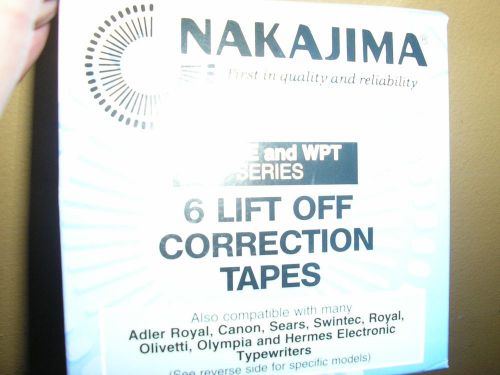 NAKAJIMA 6 LIFT OFF CORRECTION TAPES FOR AX, AE AND WPT SERIES, NEW